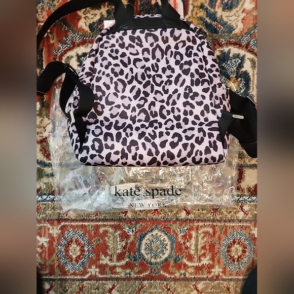 kate spade Lilac Leopard Print Backpack - Picture 9 of 9